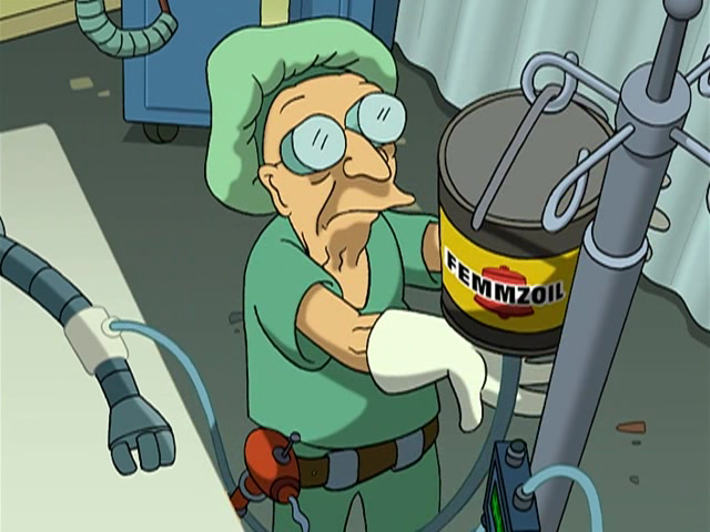 File:Female robot oil.png - The Infosphere, the Futurama Wik